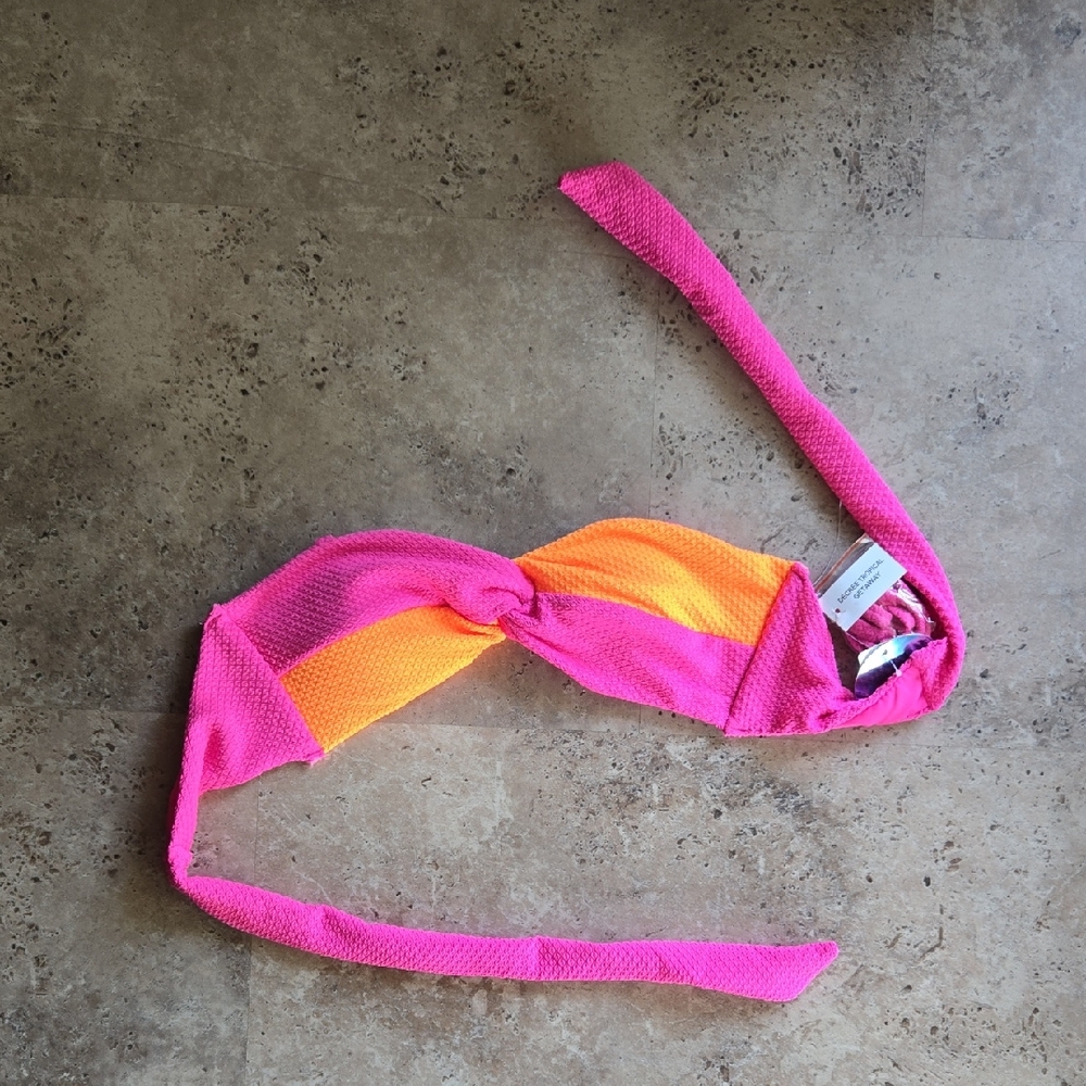 Pink and Orange Bikini Top NWT